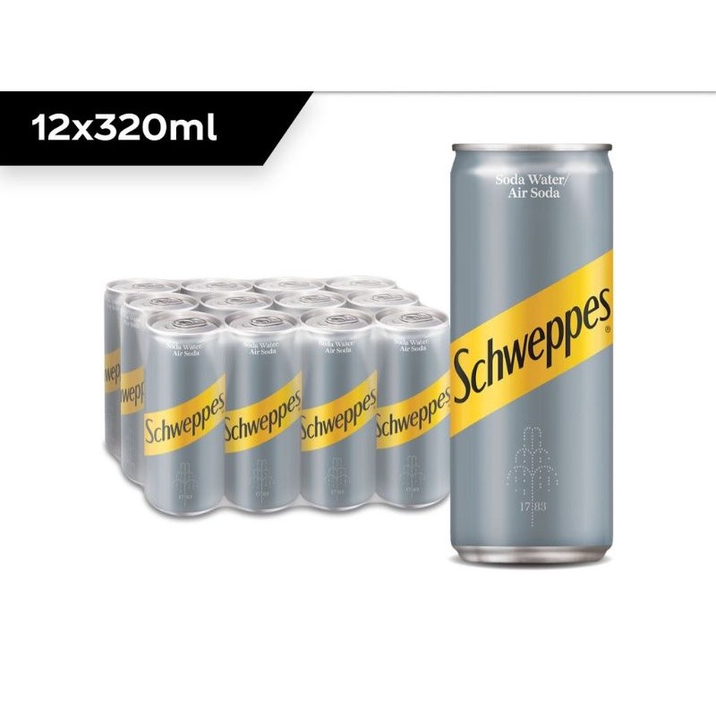 Schweppes Drink Can (Soda Water) 320ml x12