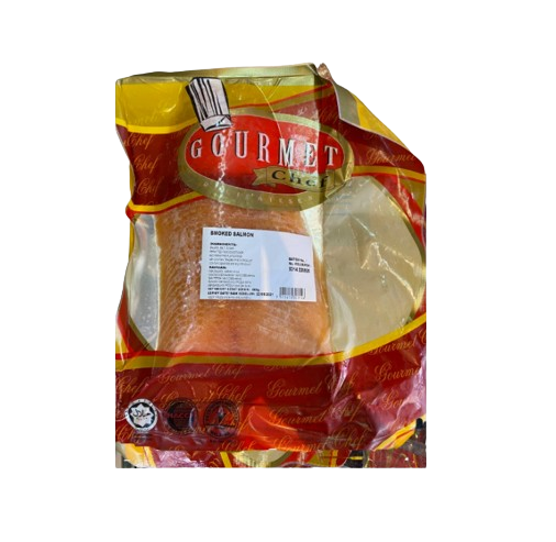 Gourmet chef frozzen smoked slice salmon 500g