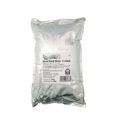 Saporito Sliced Black Olive \ Hiris Zaitun Hitam 1.6Kg